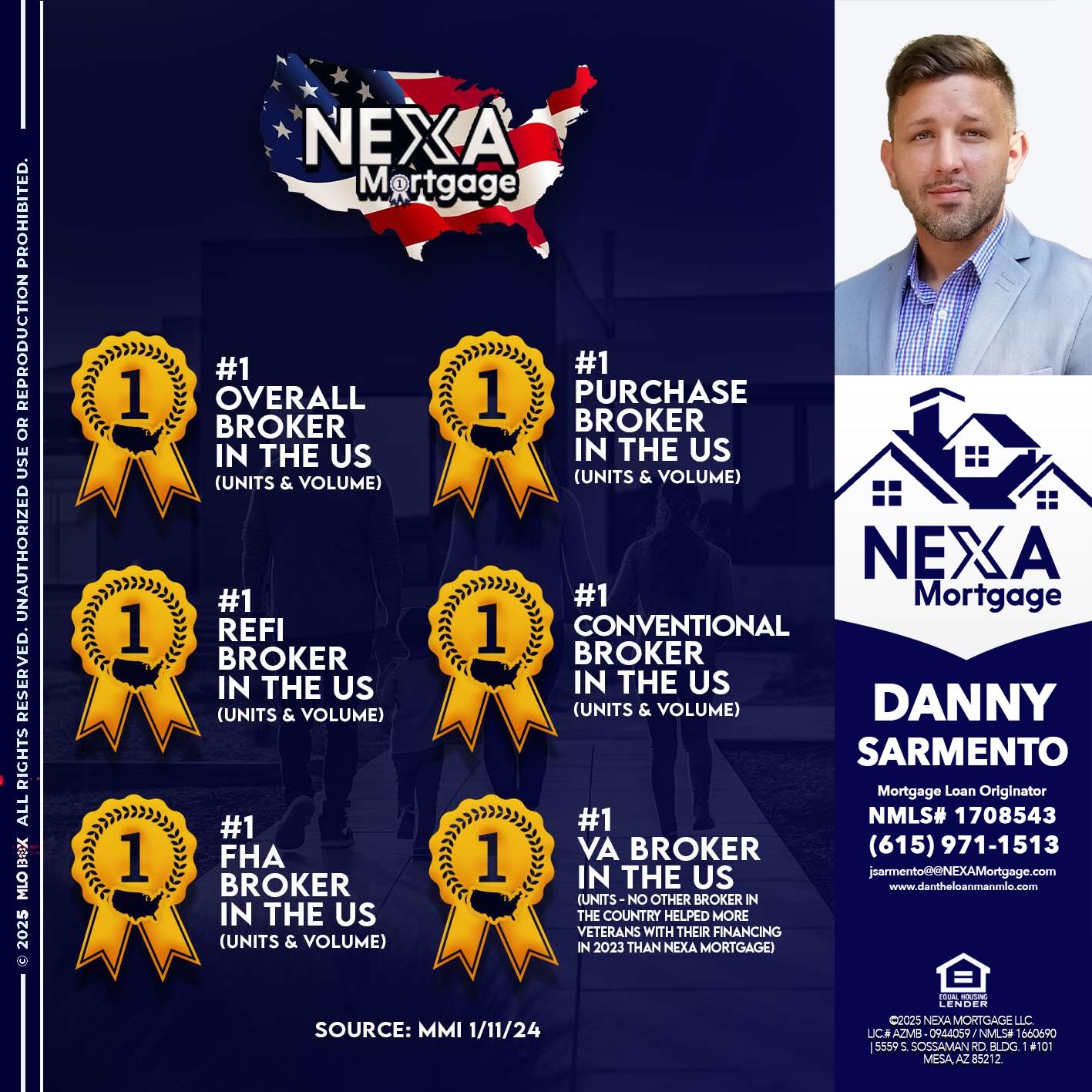 #1 - Danny Sarmento -Mortgage Loan Originator
