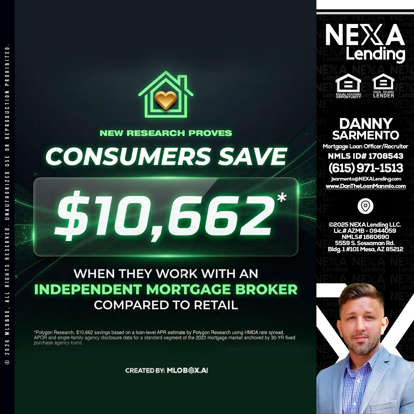 10,662 - Danny Sarmento -Mortgage Loan Originator