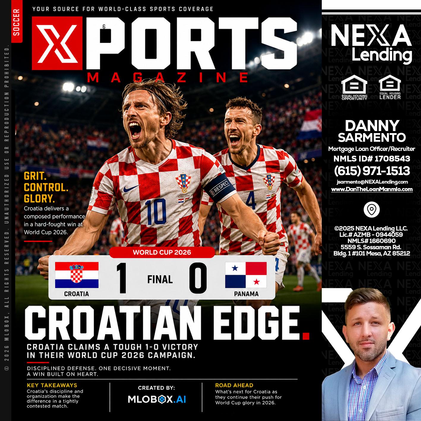 CROATIA 1-0 PANAMA - Danny Sarmento -Mortgage Loan Originator