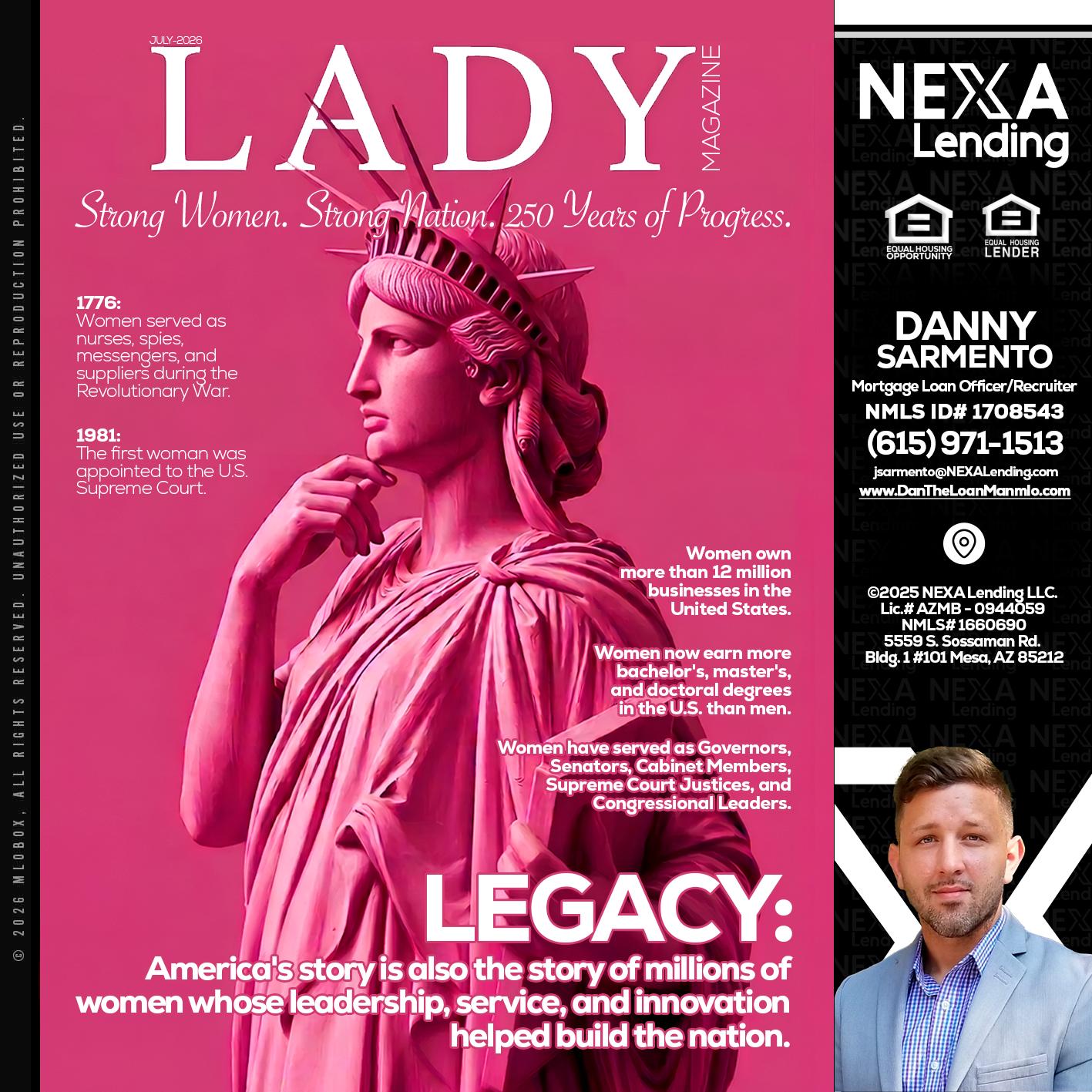 LADY LIBERTY! - Danny Sarmento -Mortgage Loan Originator