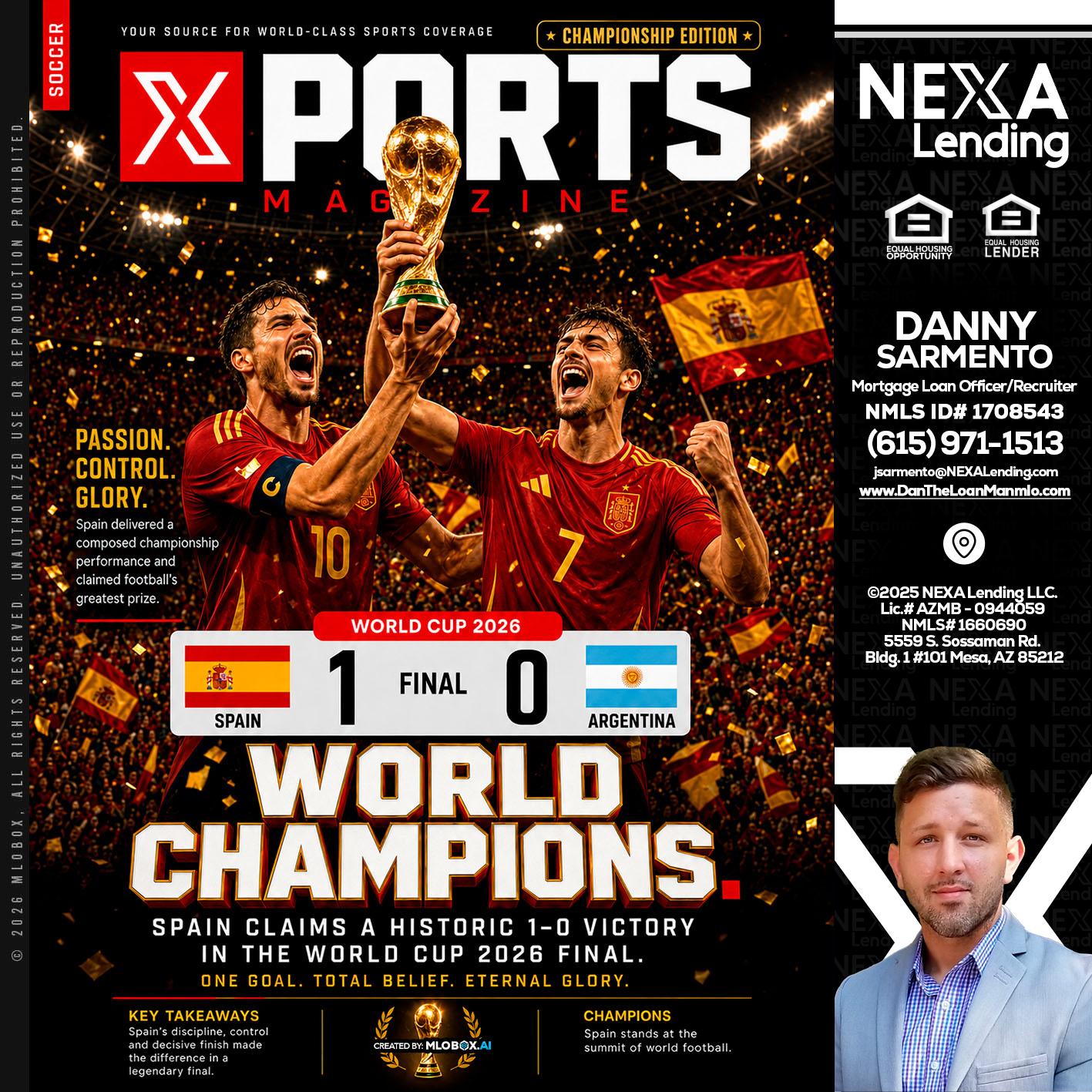 SPAIN CHAMPION - Danny Sarmento -Mortgage Loan Originator