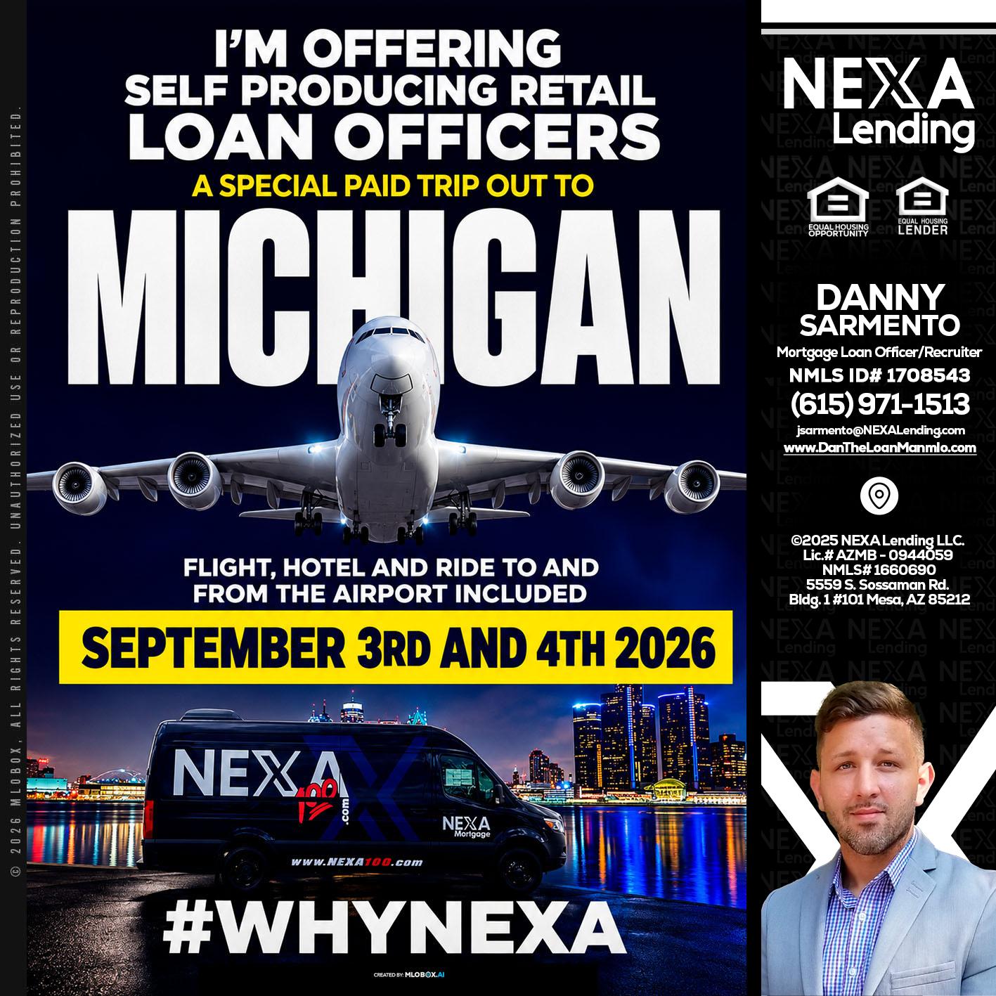 MICHIGAN - Danny Sarmento -Mortgage Loan Originator