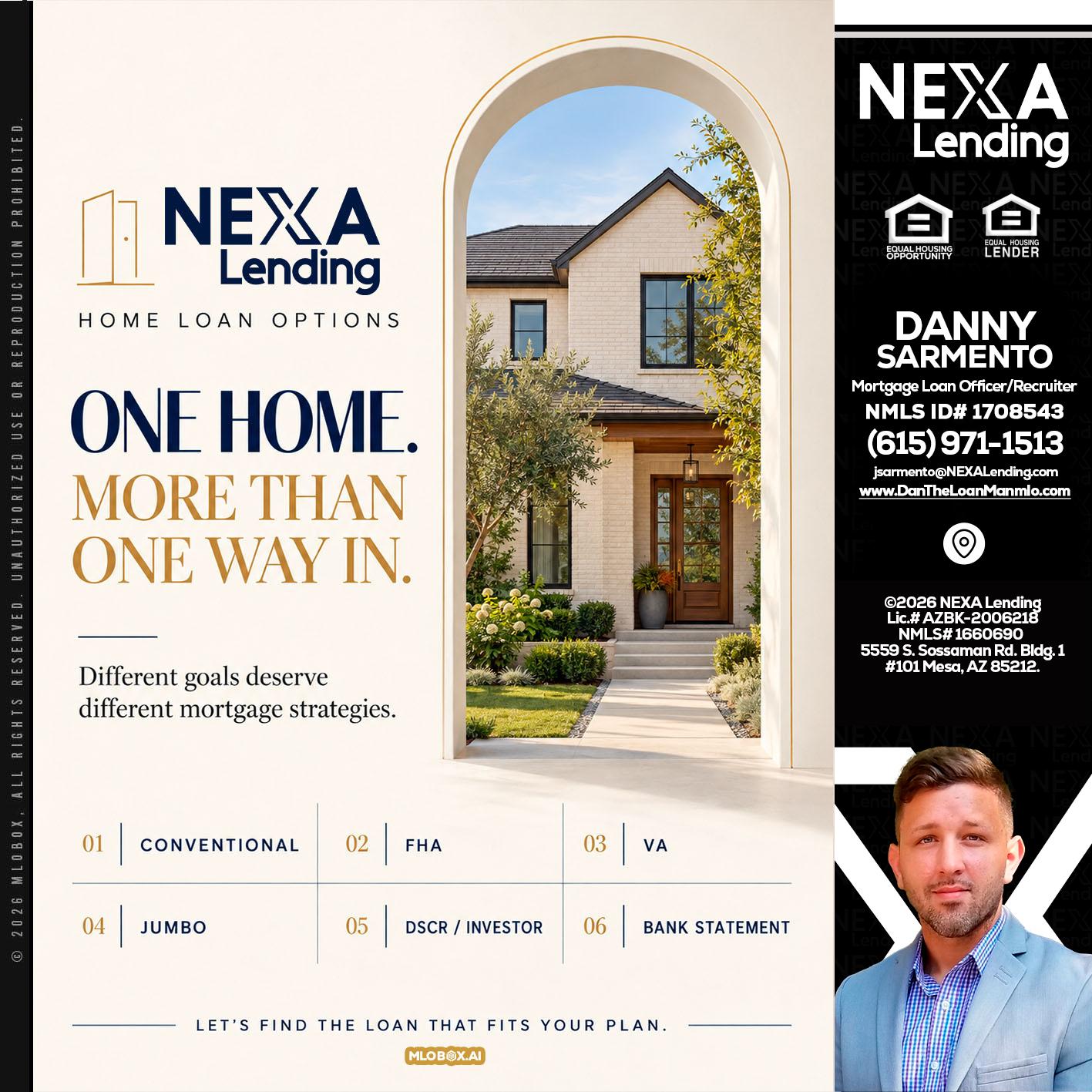 ONE HOME - Danny Sarmento -Mortgage Loan Originator