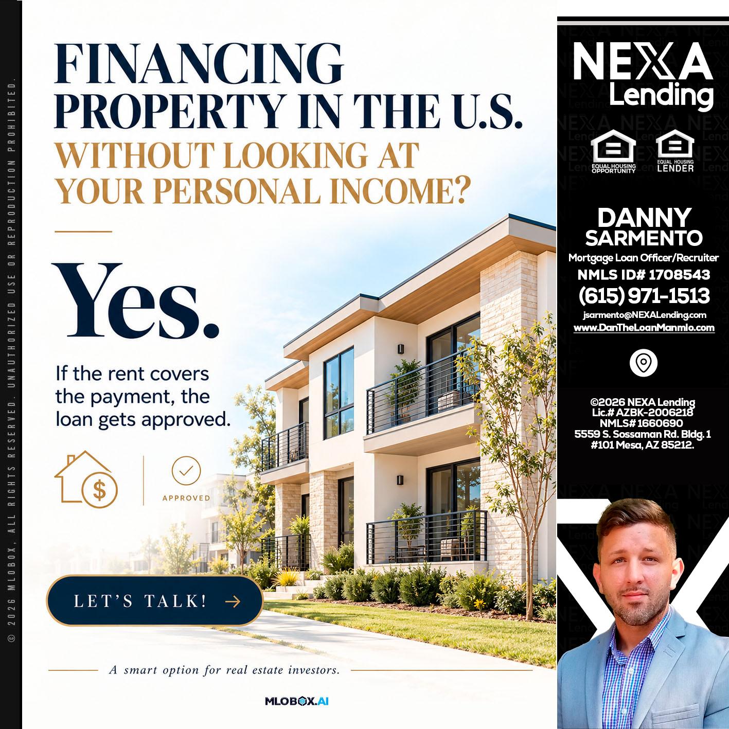 FINANCING - Danny Sarmento -Mortgage Loan Originator